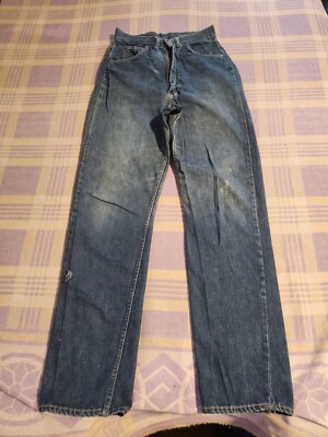 VTG 50s Penney s Foremost Cowboy Farm Jeans Denim Selvedge Sanforized Size 26x30