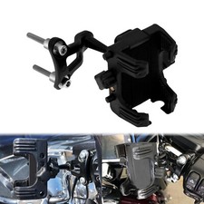 Black Motorcycle Cell Phone Holder GPS Mount Kit Bracket Fits For Harley Dyna