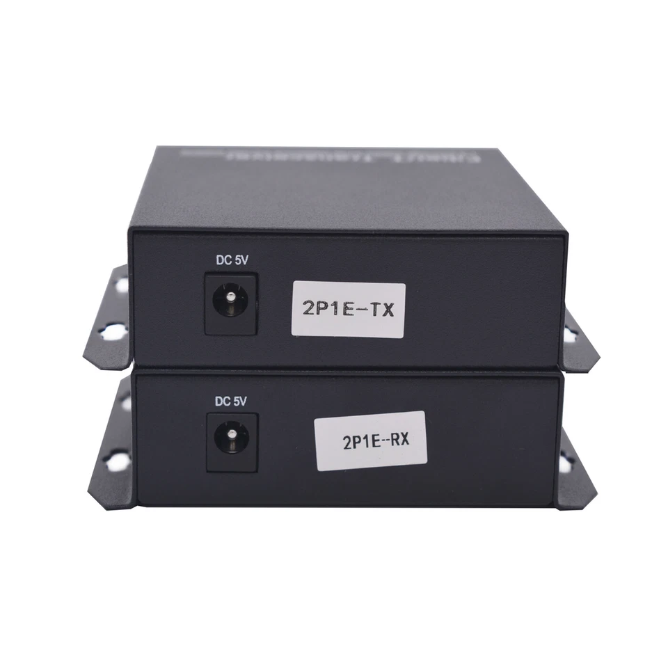 POST RJ11 Telephone Landline + RJ45 Fast Ethernet over Fiber Optic Extender Kit - Image 2 of 4