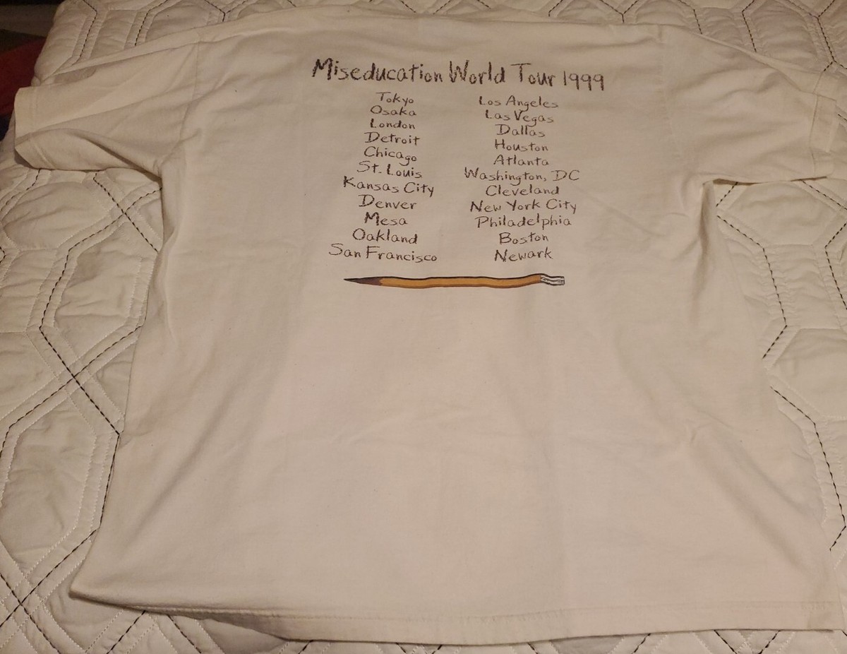 AMAZING VINTAGE OG 1999 LAURYN HILL MISEDUCATION WORLD TOUR SHIRT