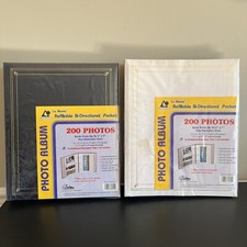 2 Pioneer APS 247 Bi Directional Memo 3 Ring Photo Albums Blue White Vintage