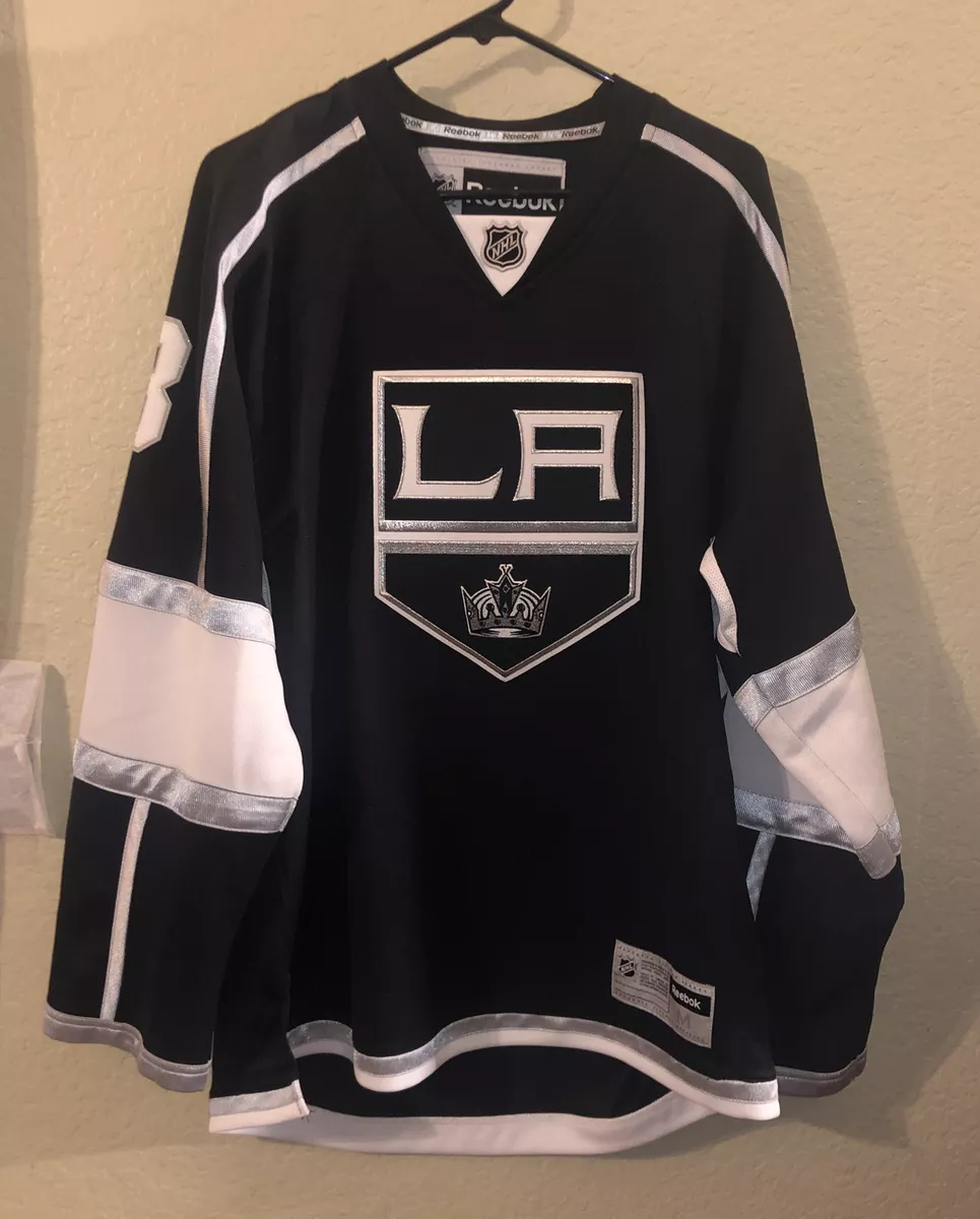 JACK JOHNSON #3 LA KINGS BLACK/HOME NHL LICENSED REEBOK HOCKEY JERSEY - YTH  S/M