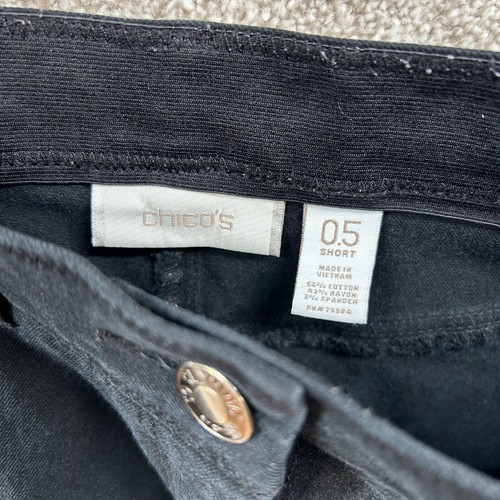 Chicos Women's Petites Classic Black Skinny Pants Size .5 (10) Short - Picture 8 of 10