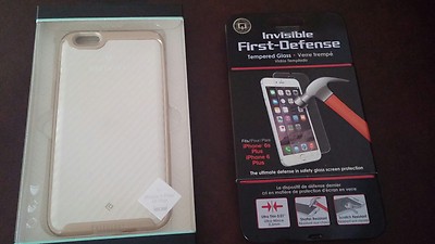 BRAND NEW CASEOLOGY IPHONE 6 PLUS 6S PLUS ENVOY WHITE CASE & TEMPERED Glass 