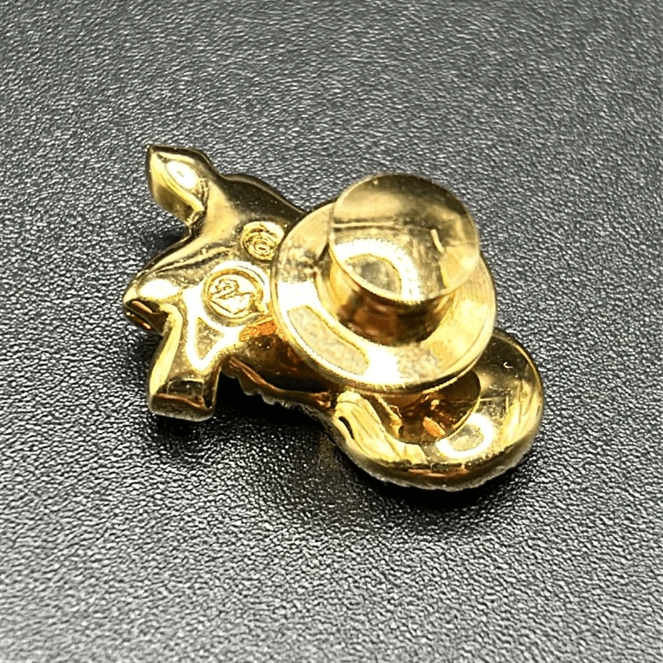 Broche de oro broche tac máscara de mascarada veneciana piedra ámbar tabaco cristal Swarovski Foto 2 de 4