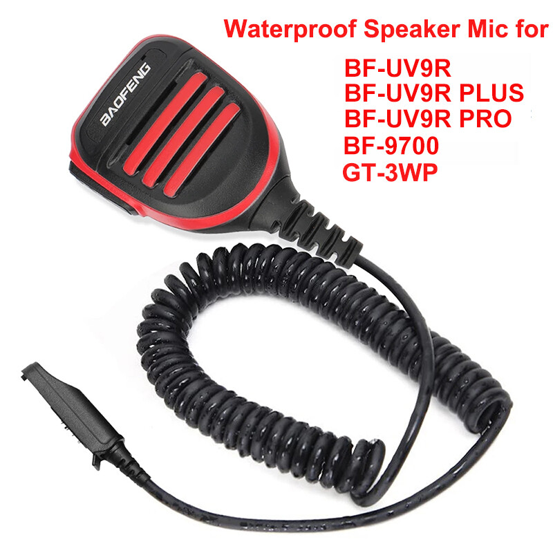 Waterproof Speaker Mic for Baofeng UV-9R PLUS A58 Two Way Radios Walkie Talkie-image