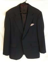 Men's Jos A Bank Classic 100 Wool Navy Blue Suit Jacket Sport Coat Blazer USA
