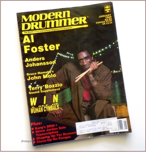 MODERN DRUMMER - Jan 1989 - AL FOSTER + Terry Bozzio Sound Supplement