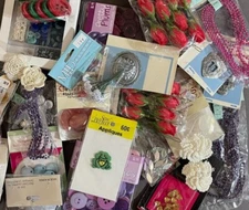 $1+ BUTTONS BEADS EMBELLISHMENTS CHARMS SEQUINS TRIM SUPPLIES BUILD YOUR OWN LOT
