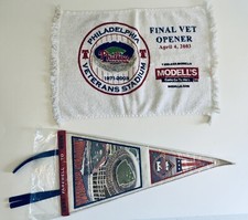 Phillies Veterans Stadium Vet Final Rally Towel & Farewell Pennant Limited Ed