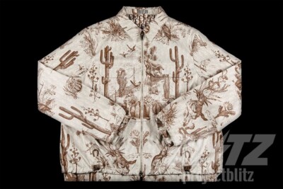 CHRISTIAN DIOR X CACTUS JACK ZIPPED BLOUSON JACKET 54 WHITE CHRISTIAN DIOR X CACTUS JACK ZIPPED BLOUSON JACKET 54 WHITE