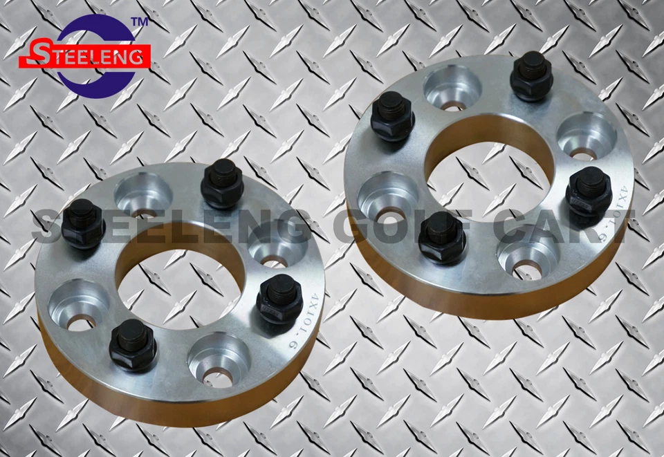 STEELENG 1" EZGO CLUB CAR YAMAHA GOLF CART 4x4 ALUMINUM WHEEL SPACERS SET OF 2