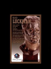 Sid Luckman NFL Football Hall Of Fame Bronze Bust Postcard Plaque #/150 Bears