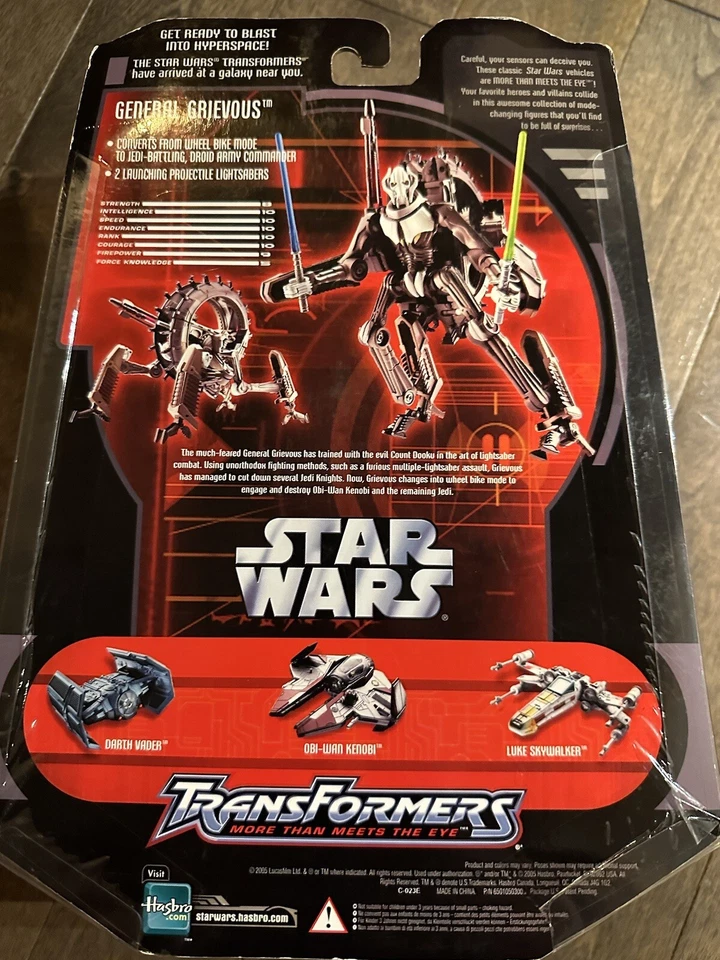 Hasbro Star Wars Transformers Crossover General Grievous Wheel Bike NEW Sealed - Image 2 of 2
