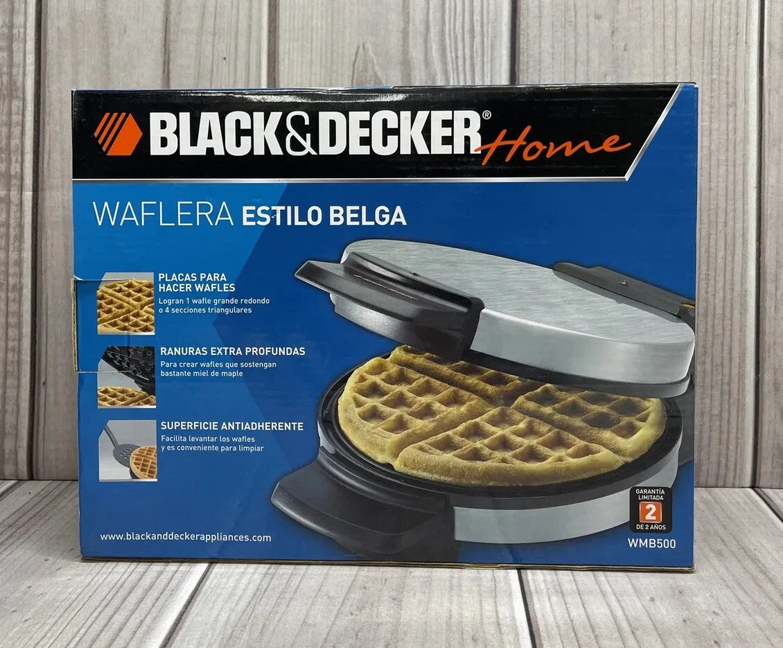 BLACK+DECKER Round Belgian Waffle Maker in the Waffle Makers department at