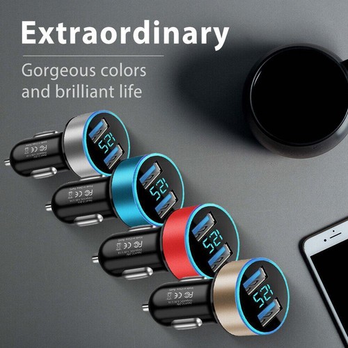 5V/3.1A USB Dual Port Car Lighter Charger 12V/24V Digital 2024 Voltmeter - Zdjęcie 3 z 15