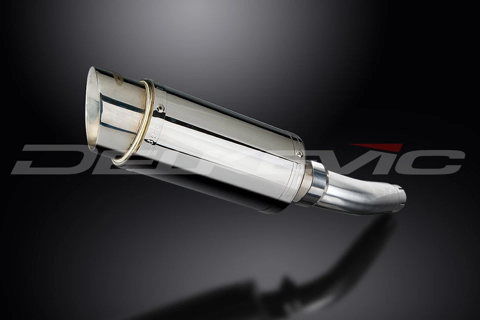 Kit silenciador de escape redondo de acero inoxidable Triumph Sprint ST 955i 1998-2005 Slip On 8" Foto 2 de 4