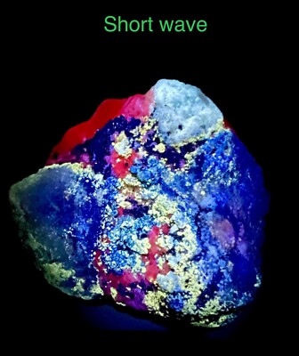 369 Gramm schöner fluoreszierender Afghanit mit Pyrit auf Calcit von @AFG