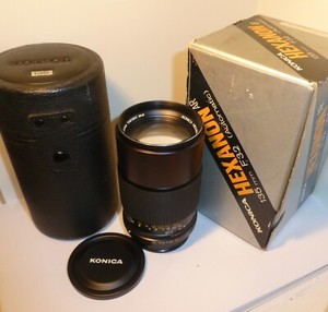 BOXED KONICA AR 135mm F3.2 MANUAL FOCUS LENS for KONICA 35mm FILM 35mm SLRs(201)
