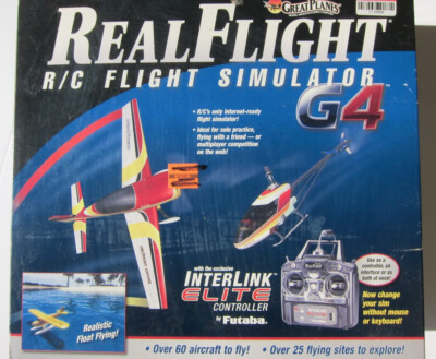 Real Flight R/C Flight Simulator G4 DVD Software + Interlink Elite