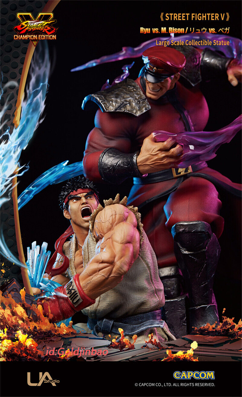 Unique Art Street Fighter Ryu VS Vega Resin Statue Pre-order 1/6 Scale  H47cm Hot