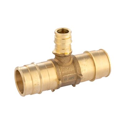 EFIELD 2 To 100 Packs Pex A Reducing Tee 1''x 1''x 1/2'' Brass Fittings Lead Free