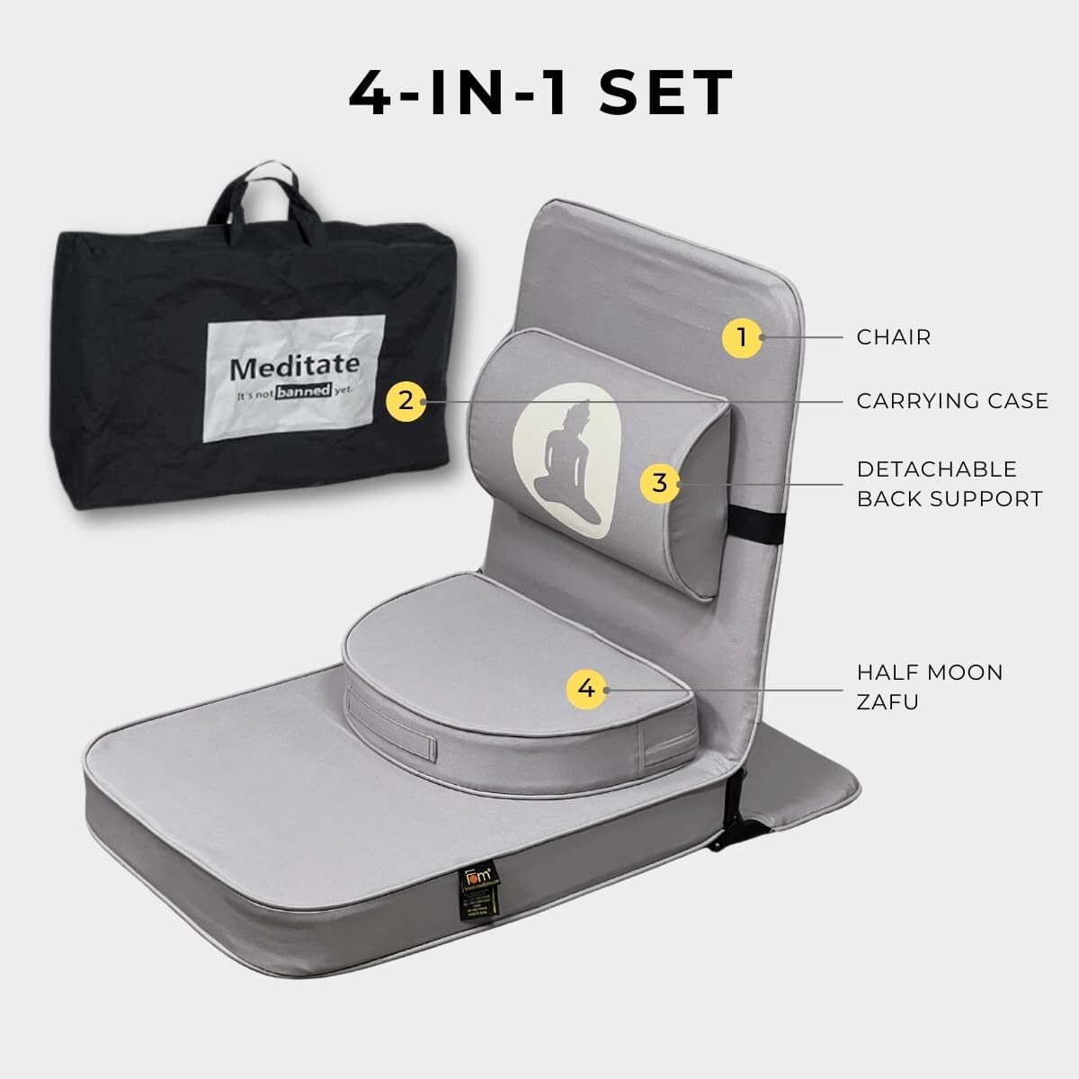 Meditation Chair Relaxing Yoga Chair Large with Back Support