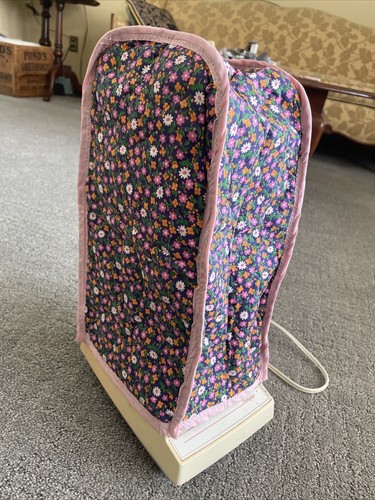 Vintage Blender Cover purple pink orange floral 1970's quilted MCM cottage core - Picture 1 of 7