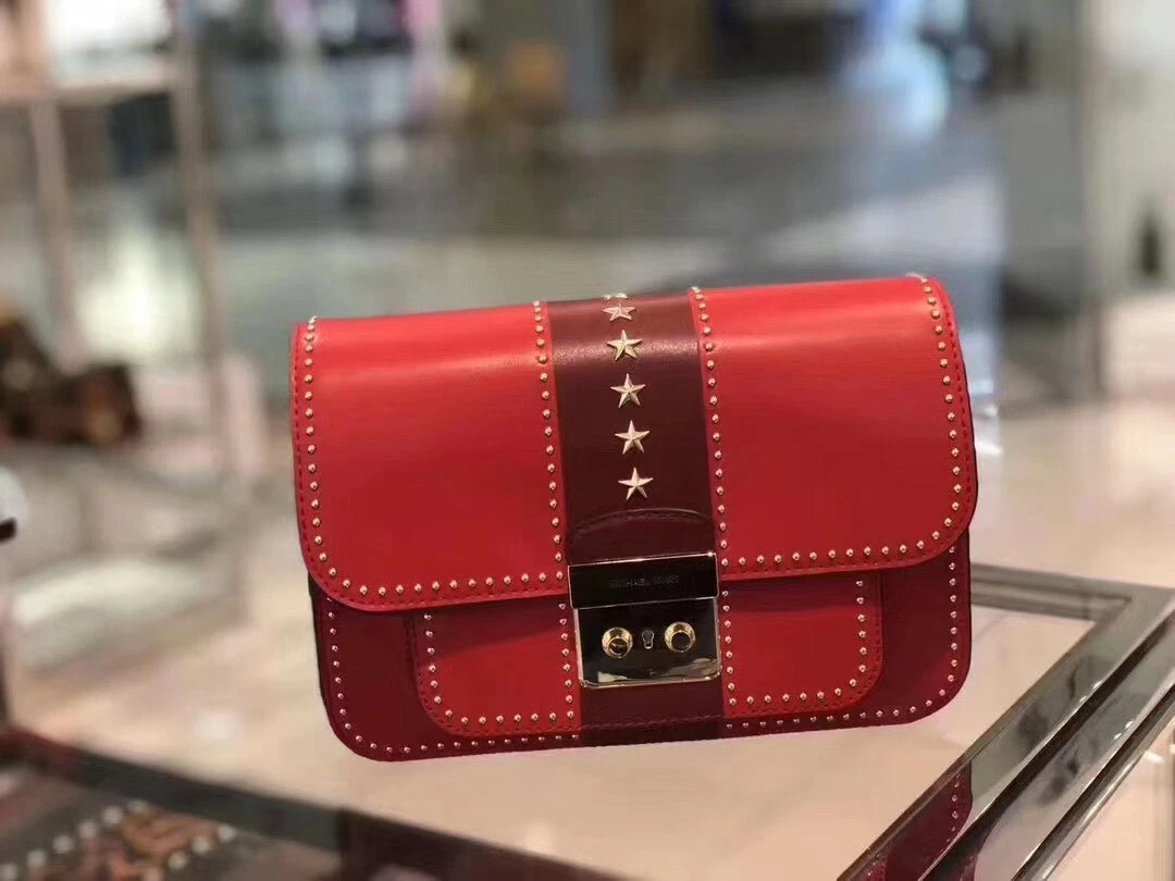 bright red michael kors red bag