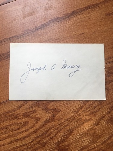1933 - 1935 BOSTON BRAVES Joe Mowry signed autographed 3 x 5 index card 2a - Picture 2 of 2