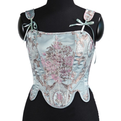 Brand new overbust  jacquard fabric  steel bone corset size 32 Gothic Steel Bones Jacquard Overbust Corsets For... From  main image 2