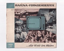 Reklame RFT VEB Rafena Werke Radeberg, Fernsehgeräte 60er Jahre, turnier,stadion