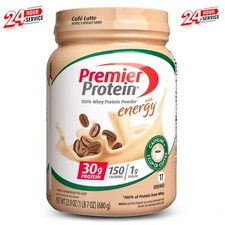 Premier Protein 100% Whey Protein Powder, Café Latte, 30g Protein, 23.9 oz, 1.5l