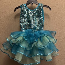 Dance Costume Revolution S - Sparking Turquoise