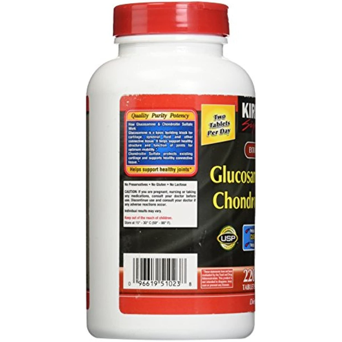 KIRKLAND Signature Glucosamine 1500 mg Chondroitin 1200 mg 220 Tablets  885140467889| eBay
