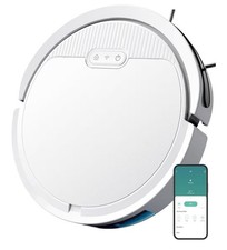 Pureatic V3 Robot Vacuum Cleaner with Mop 5000 Pa Strong Suction White W/remote