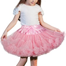 Girls Fluffy Tutu Petticoat Soft Tulle Skirt for Dance Princess Dress Up  Ny...
