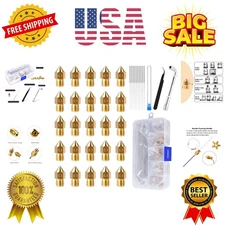 25PCS MK8 Ender 3 V2 Nozzles 0.4MM, 3D Printer Brass Hotend Nozzles with DIY ...