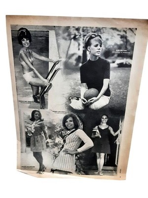 1969 College Girls Photo Page Kim Bayer Alabama Nanci Moffett Campus Models