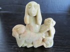 2 Vintage Chinese Stone Carving Pieces of Wisdom Monkeys — photo 3