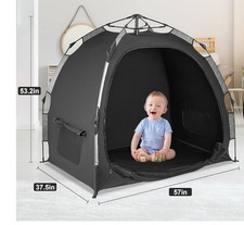 TENT ONLY. VAVIL Pack N Play Blackout Cover, Baby Sleep Pod Crib Tent