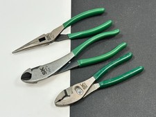 New Sk Tools Usa 3pc Pliers Cutter Lot Set Green Grip Nos 7206 15018 17817 New Sk Tools Usa 3pc Pliers Cutter Lot Set Green Grip Nos 7206 15018 17817