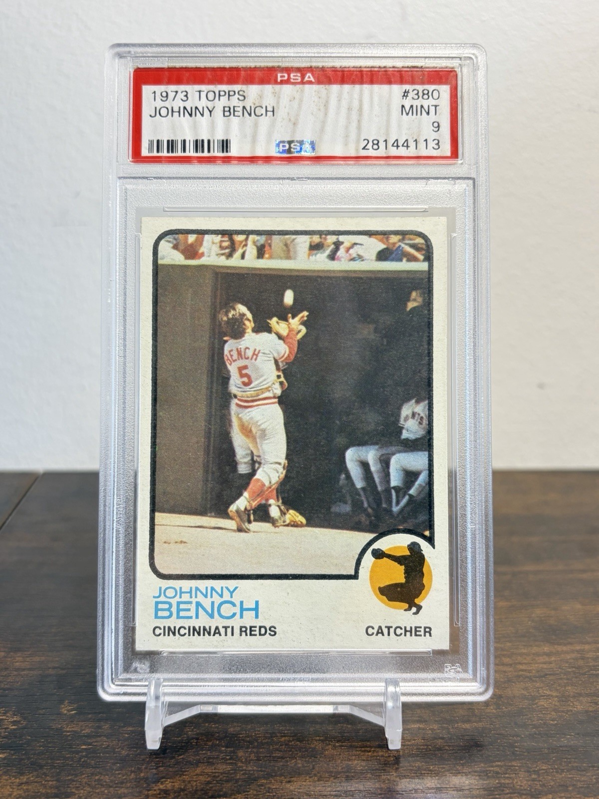 1973 Topps #380 Johnny Bench Reds HOF PSA 9