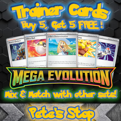 Pokemon Cards - Trainers -Mega Evolution Sets- Choose Your Own -BUY 5 GET 5 FREE