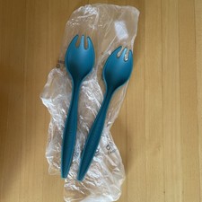 Tupperware Allegra Salatbesteck petrol Salatgeber Salat Besteck - NEU