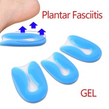 1Pair Foot Pain Relief Silicone Gel U-Shape Plantar Fasciitis Heel Protector Hee