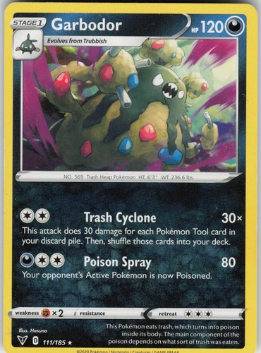 Garbodor 111/185 Rare Vivid Voltage Pokemon Moderately Played