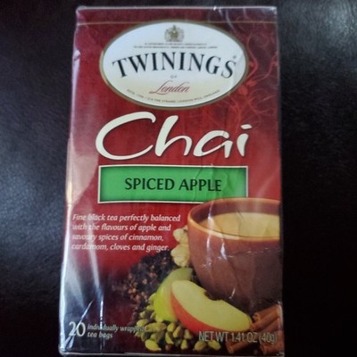 Twinings of London CHAI SPICED APPLE Tea 20-Bags Individually Wrapped  BB 3/2026