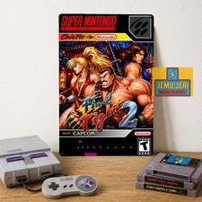 Final Fight 2 Super Nintendo Video Game Metal Poster Tin Sign 30x20cm image