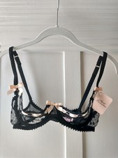 NEW Agent Provocateur Balconette Bra Black Pi...